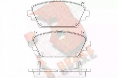 R BRAKE rb1286 -  Комплект тормозных колодок, дисковый тормоз